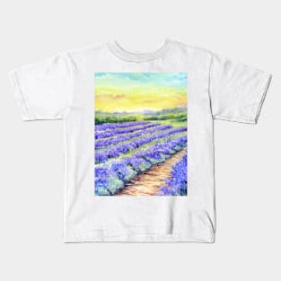 Lavender Fields of Kent Kids T-Shirt